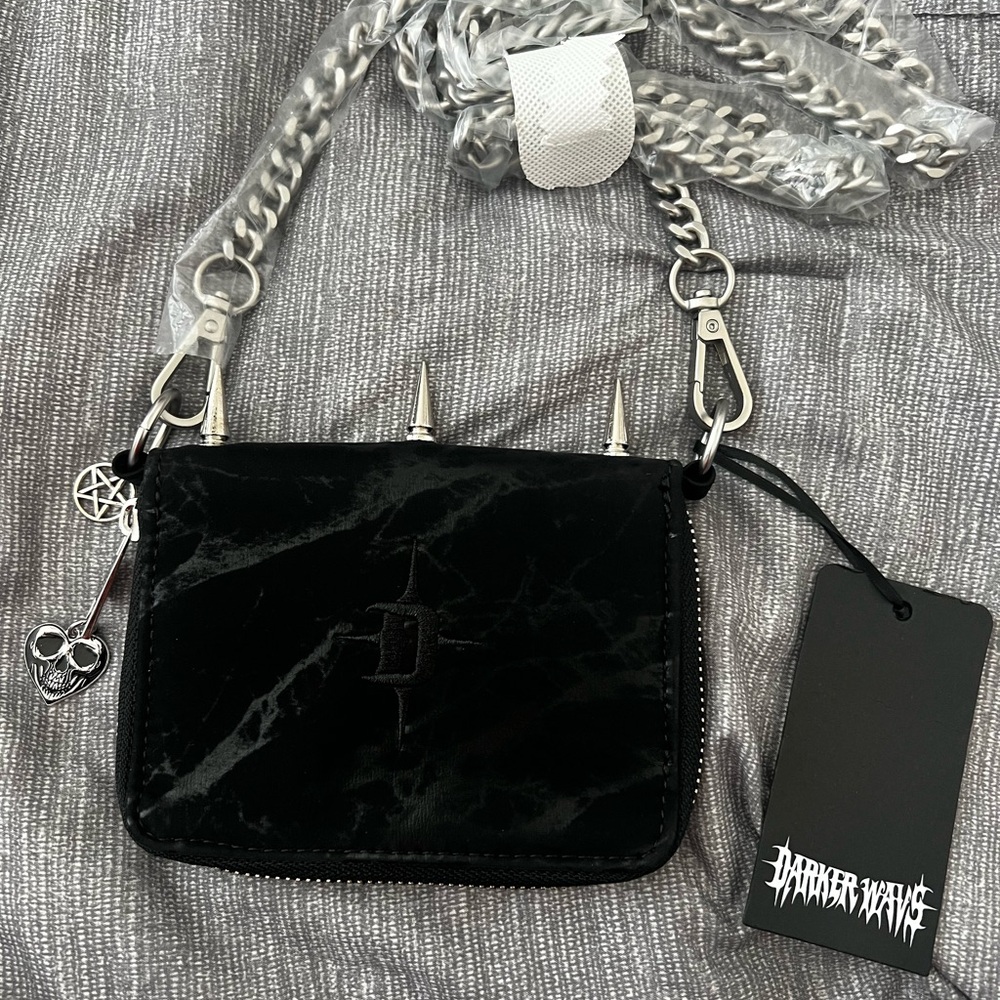 Black Velvet Spiked Darker Wavs Bag